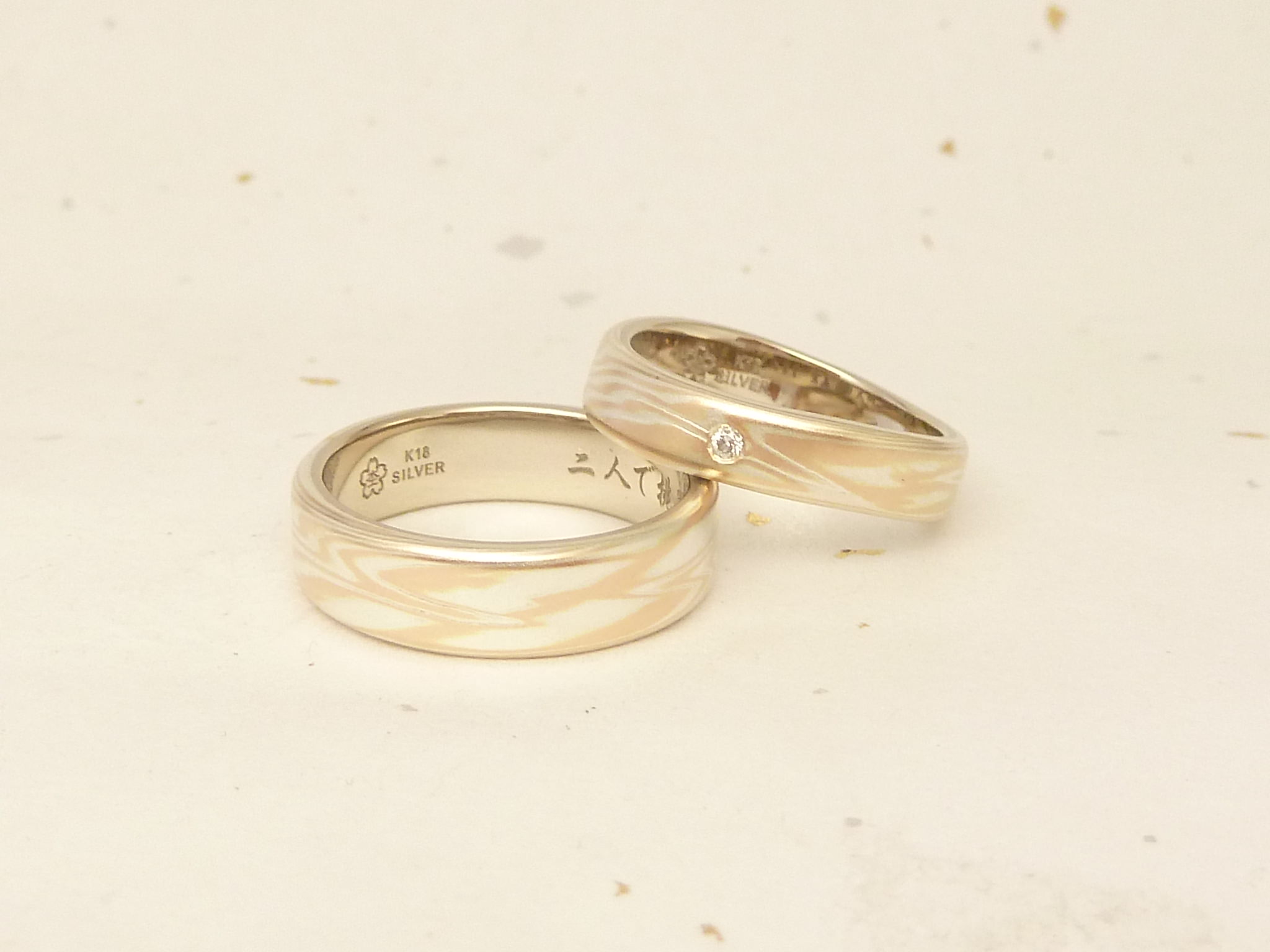 木目金の結婚指輪をオーダーメイド頂きました 千葉県 渡邊 太樹